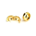 Fashion Wedding Earring Copper Gold Plated Brass Hoop Earrings